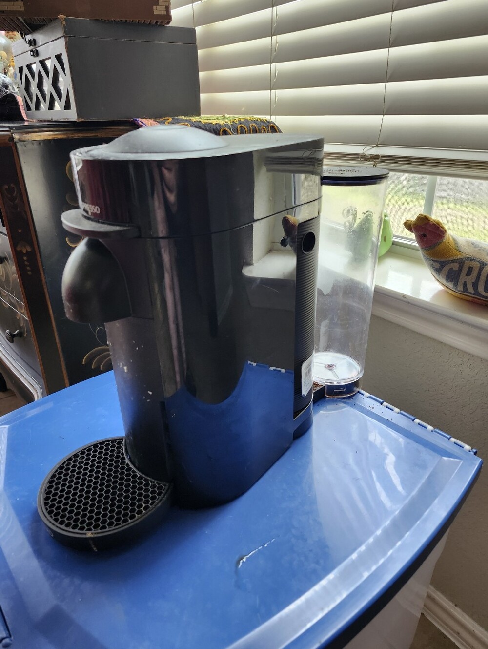 Nespresso Capsule Coffee Machine in Black and Blue